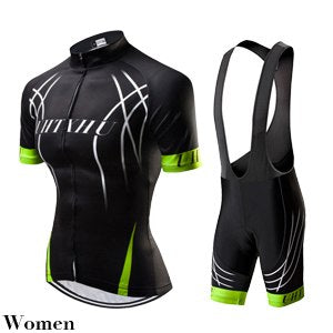 Uhtxhu Women Cycling Set Summer Mountain Bike Clothing MTB Bicycle Wear Clothes Maillot Ropa Ciclismo Cycling Jersey Sets