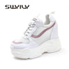 Shoes Woman Platform Sneakres 2019 White Mesh Breathable Ladies Casual Shoes Summer Wedge Sneakers On A High Platform Spring