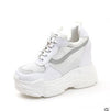 Shoes Woman Platform Sneakres 2019 White Mesh Breathable Ladies Casual Shoes Summer Wedge Sneakers On A High Platform Spring