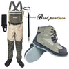 Fly Fishing Clothes Waders Outdoor Hunting Wading Pants and Shoes Aqua Sneakers Overalls Felt Sole Fishing Boots Rock Shoes FXM1