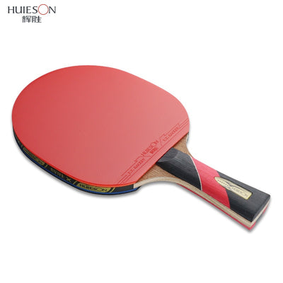 6 Star Table Tennis Racket Wenge Wood & Carbon Fiber Blade Sticky Pimples-in Rubber Super Powerful Ping Pong Racket Bat