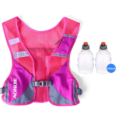 AONIJIE E884 Reflective Hydration Pack Backpack Rucksack Bag Vest Harness Water Bottle Hiking Camping Running Marathon Race