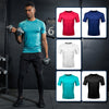 Men's Sports Running Short Sleeve Quick Dry Training T-Shirt Men's Fitness Workwear Top T-Shirt