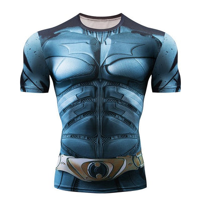 2018 Superman Punisher Rashguard Running Shirt Men T-shirt Long Sleeve Compression Shirts Gym Tee Shirt Fitness Sport Shirt Men