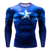 2018 Superman Punisher Rashguard Running Shirt Men T-shirt Long Sleeve Compression Shirts Gym Tee Shirt Fitness Sport Shirt Men