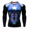 2018 Superman Punisher Rashguard Running Shirt Men T-shirt Long Sleeve Compression Shirts Gym Tee Shirt Fitness Sport Shirt Men