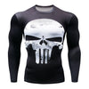 2018 Superman Punisher Rashguard Running Shirt Men T-shirt Long Sleeve Compression Shirts Gym Tee Shirt Fitness Sport Shirt Men