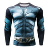 2018 Superman Punisher Rashguard Running Shirt Men T-shirt Long Sleeve Compression Shirts Gym Tee Shirt Fitness Sport Shirt Men