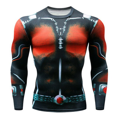 2018 Superman Punisher Rashguard Running Shirt Men T-shirt Long Sleeve Compression Shirts Gym Tee Shirt Fitness Sport Shirt Men