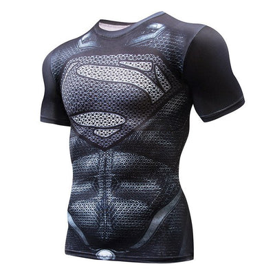 2018 Superman Punisher Rashguard Running Shirt Men T-shirt Long Sleeve Compression Shirts Gym Tee Shirt Fitness Sport Shirt Men