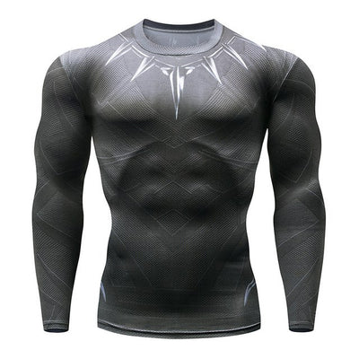 2018 Superman Punisher Rashguard Running Shirt Men T-shirt Long Sleeve Compression Shirts Gym Tee Shirt Fitness Sport Shirt Men