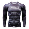 2018 Superman Punisher Rashguard Running Shirt Men T-shirt Long Sleeve Compression Shirts Gym Tee Shirt Fitness Sport Shirt Men